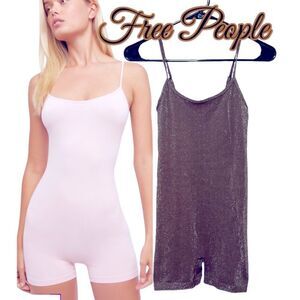 Seamless lurex metallic romper